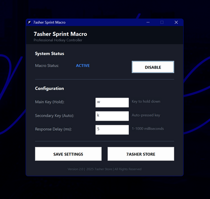 7asher Sprint Macro / برنامج ماكرو الركض