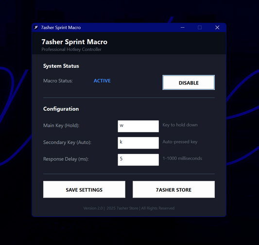 7asher Sprint Macro / برنامج ماكرو الركض